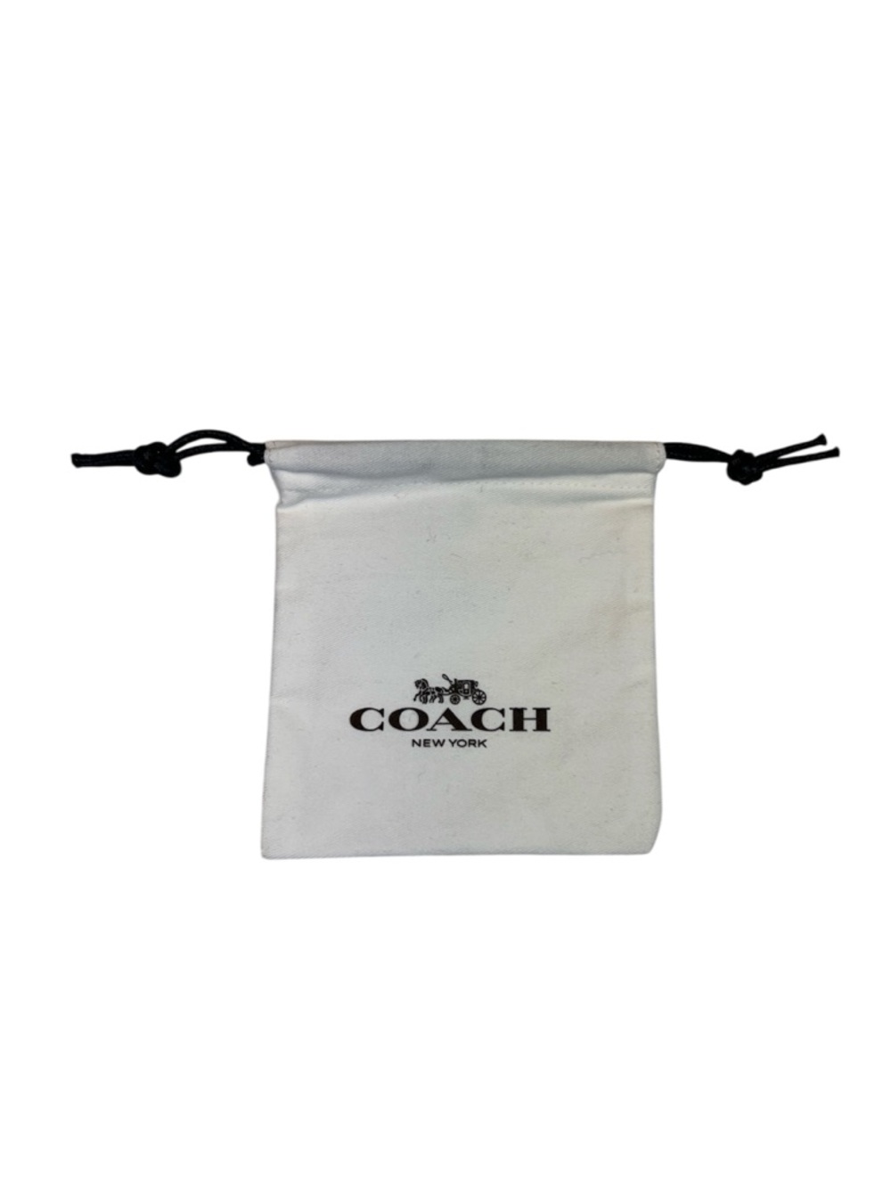 Coach Dust Bag with Black Drawstring and Logo 4.5”x4.5”